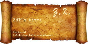 Zám Kitti névjegykártya