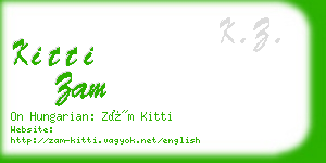 kitti zam business card